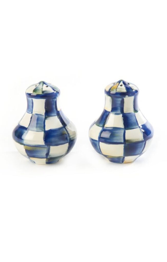 ROYAL CHECK SALT/PEPPER SHAKERS
