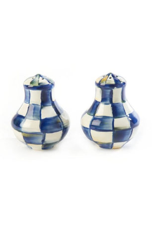 ROYAL CHECK SALT/PEPPER SHAKERS
