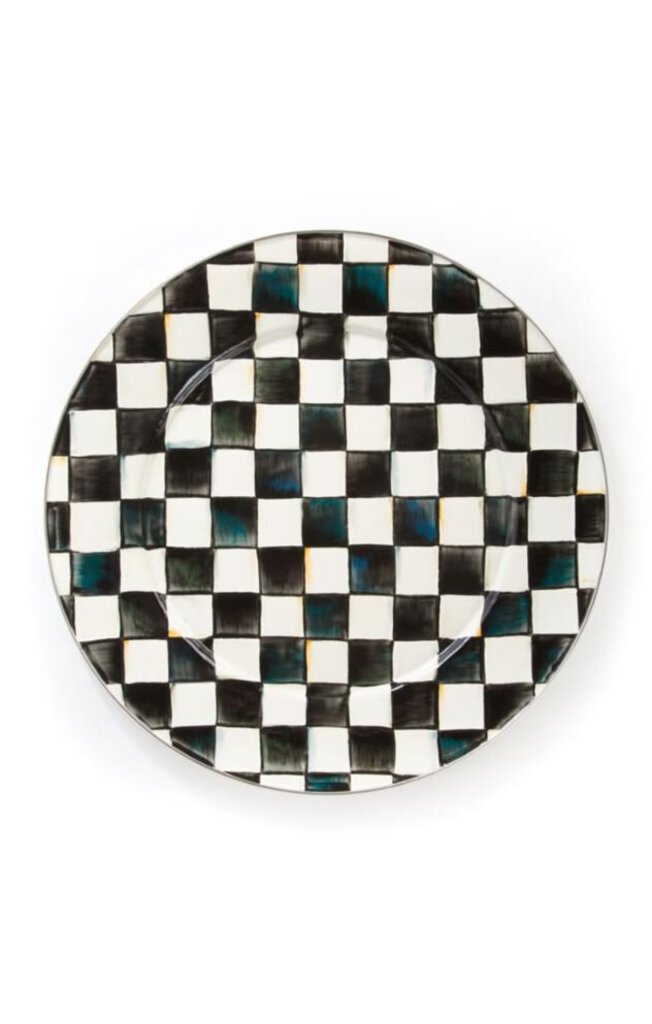 89219 COURTLY CHECK ENAMEL SERVING PLATTER
