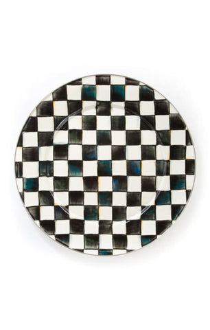 89219 COURTLY CHECK ENAMEL SERVING PLATTER