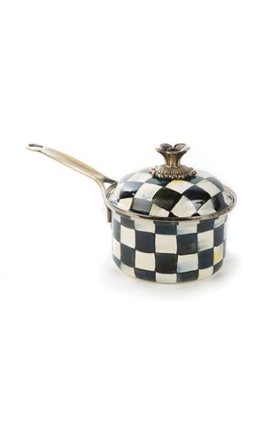 COURTLY CHECK ENAMEL 1QT SAUCE PAN