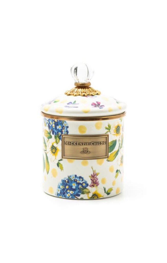 WILDFLOWERS ENAMEL SMALL CANSTER - YELLOW
