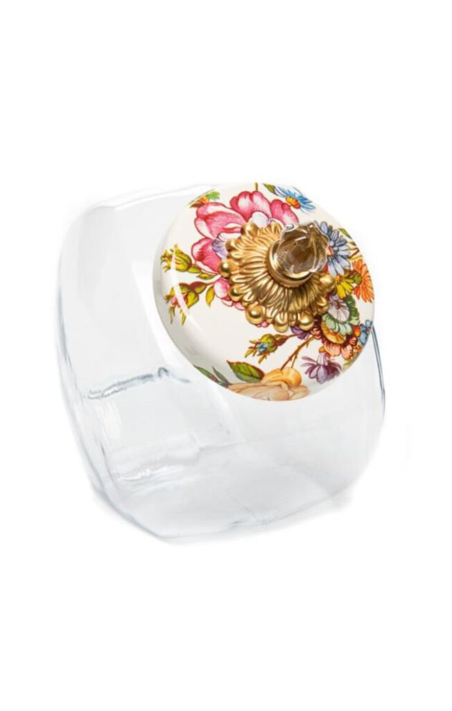 SWEETS JAR WITH FLOWER MARKET LID