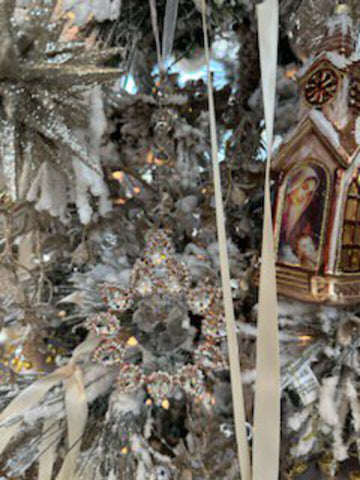 XAO20343 CRYSTAL GEM BROOCH ORNAMENT