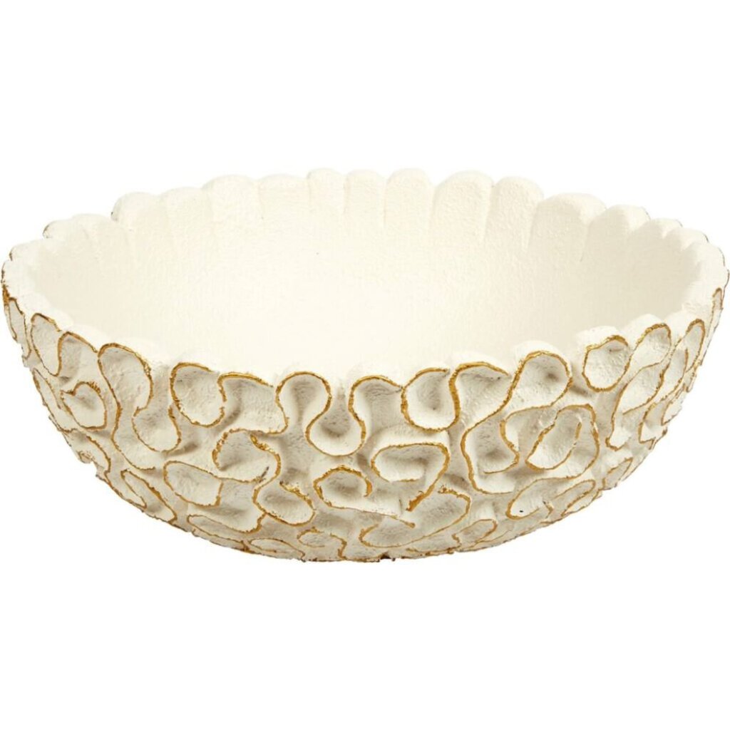 BW-4199 ROUND WHITE SWIRL BOWL