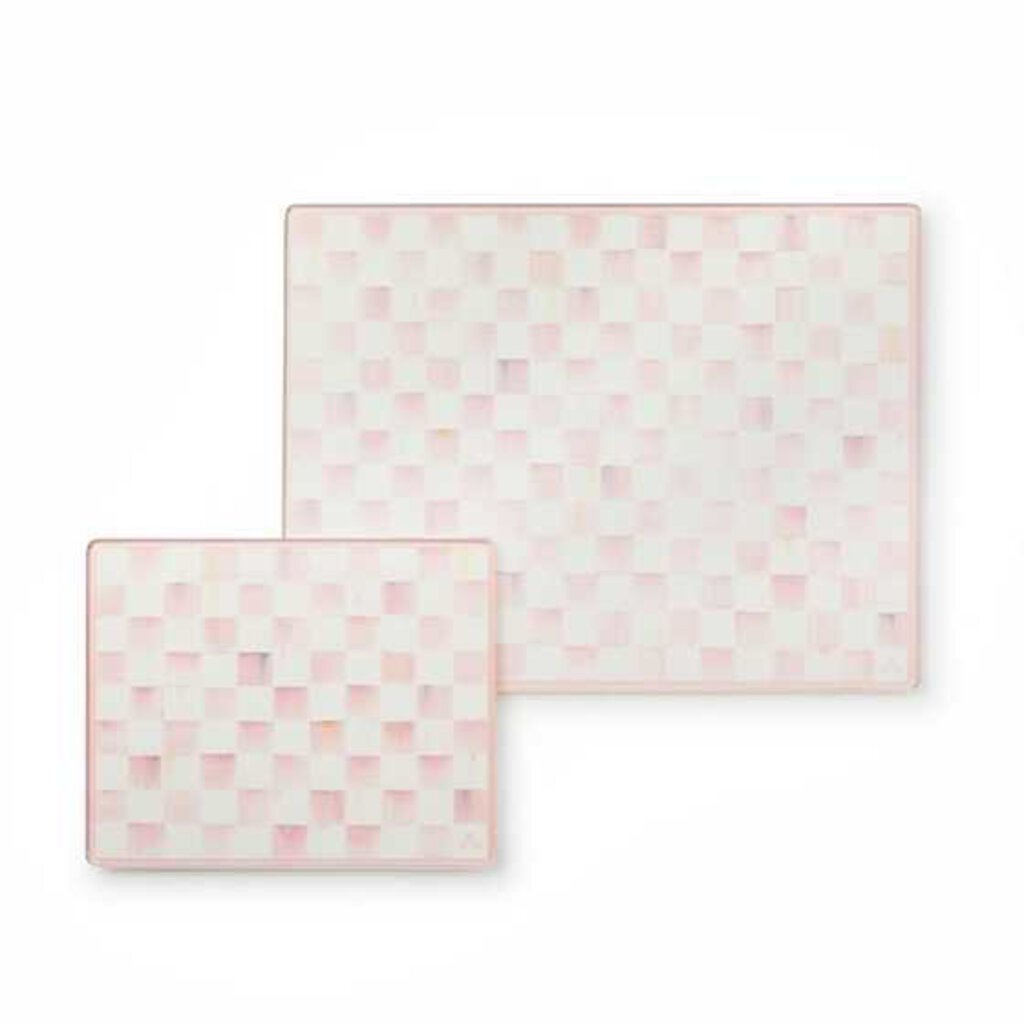 Rosy Check Glass Cutting Board
