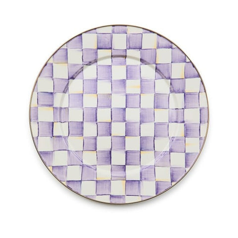 VIOLET CHECK SERVING PLATTER