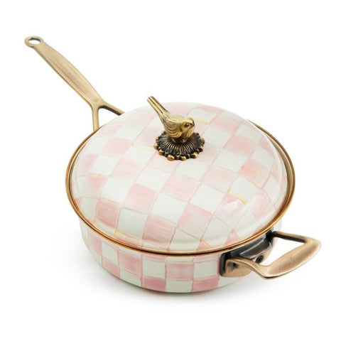ROSY CHECK 3 QT SAUTE PAN