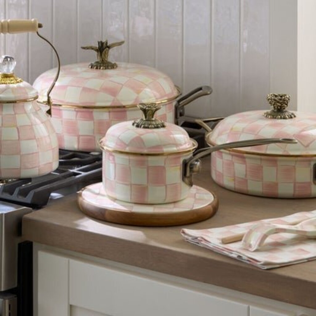 ROSY CHECK 1 QT SAUCEPAN