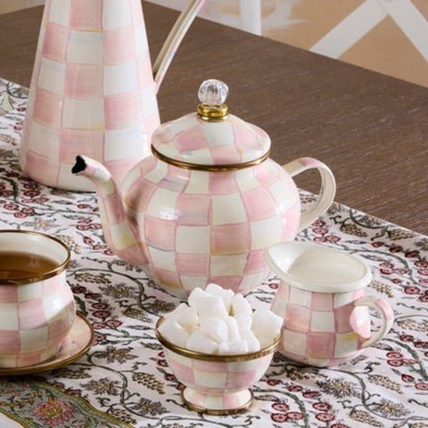 ROSY CHECK 4 CUP TEAPOT
