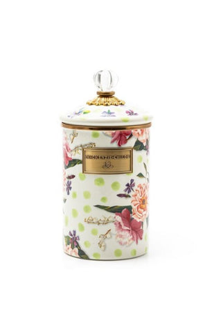 WILDFLOWERS LARGE CANISTER GREEN