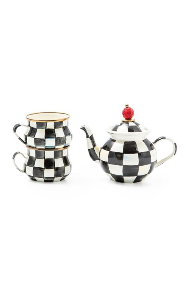 89284-40SET COURTLY CHECK TEA PARTY SET